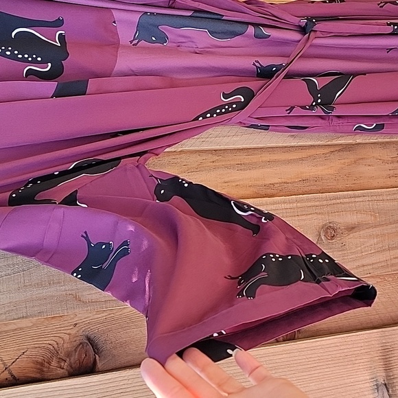 Shady lady black cat robe L/XL - Picture 3 of 12